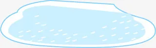 夏日水潭效果卡通免抠