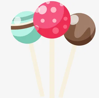 彩色扁平美味棒棒糖免抠