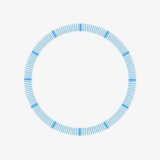 创意合成蓝色的圆形时钟效果免抠