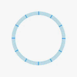 创意合成蓝色的圆形时钟效果免抠