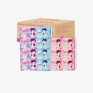 一箱七度空间卫生巾组合产品实物免抠