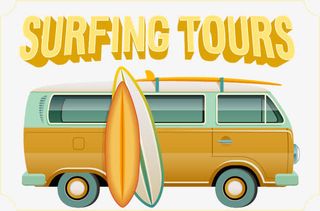 夏威夷度假主题矢量图免抠