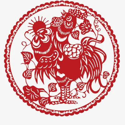 鸡年窗花免抠