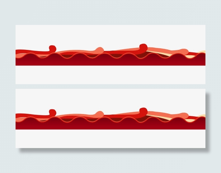 红色喜庆波浪分割线免抠