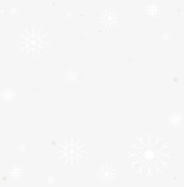 白色漂浮雪花免抠