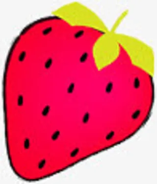 红色卡通草莓水果免抠