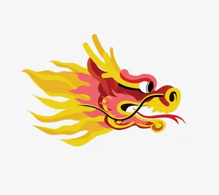 二月二龙抬头卡通装饰中国龙海报免抠