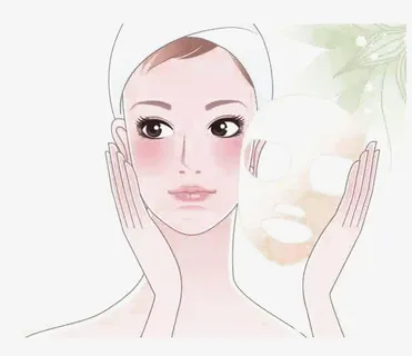 面膜补水美女图片素材免抠