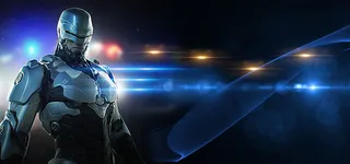 蓝色科技机器人时代海报背景高清