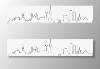 楼房线稿图免抠手绘/卡通卡通元素