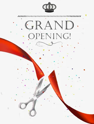 精美开业邀请海报矢量素材免抠字体元素