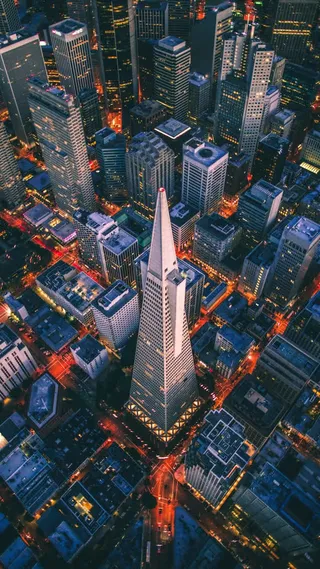 俯瞰城市建筑美景免抠