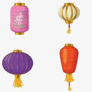 矢量节日装饰灯笼免抠