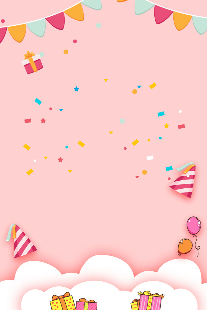 卡通创意生日蛋糕背景高清