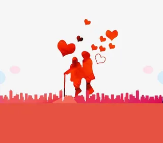 关爱老人元素免抠