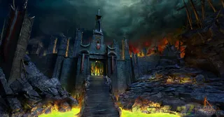 电影里的火焰山峰免抠