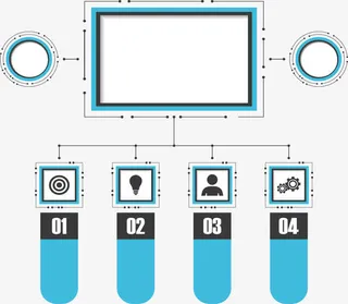 分支组织结构图免抠