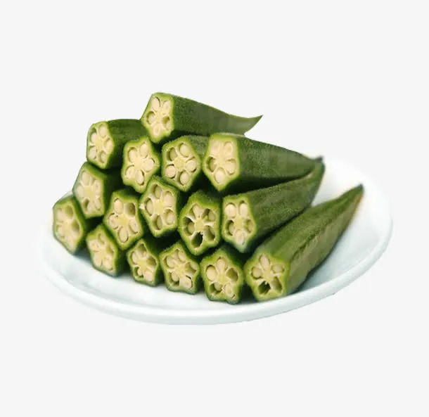产品实物秋葵干一盘免抠