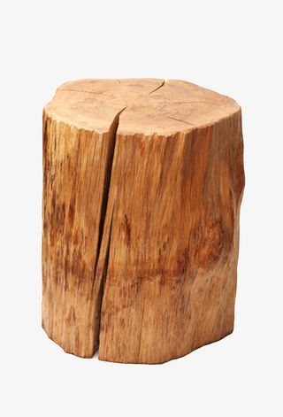 红色木墩裂纹旧木块实物免抠