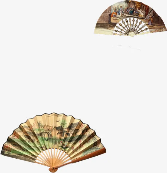 古画扇子免抠