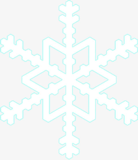 高清创意手绘扁平蓝色的雪花免抠
