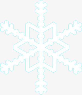 高清创意手绘扁平蓝色的雪花免抠