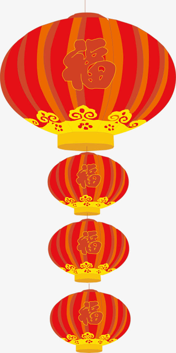 手绘红色灯笼图片免抠