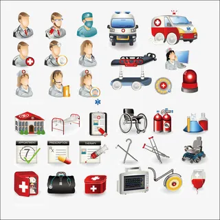 医疗卫生图标矢量素材免抠