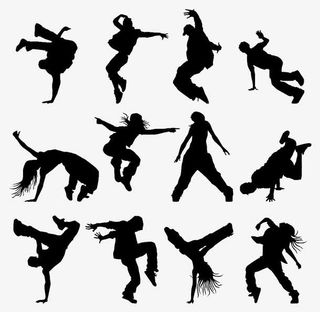 街舞人物剪影免抠