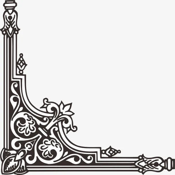 花边角花底纹素材免抠