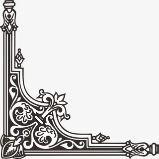 花边角花底纹素材免抠