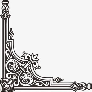 花边角花底纹素材免抠