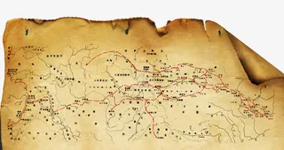 丝绸之路线路图免抠素材免抠