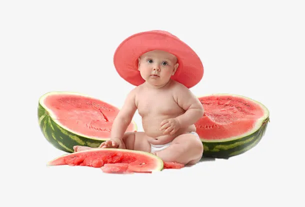 西瓜宝宝素材免抠