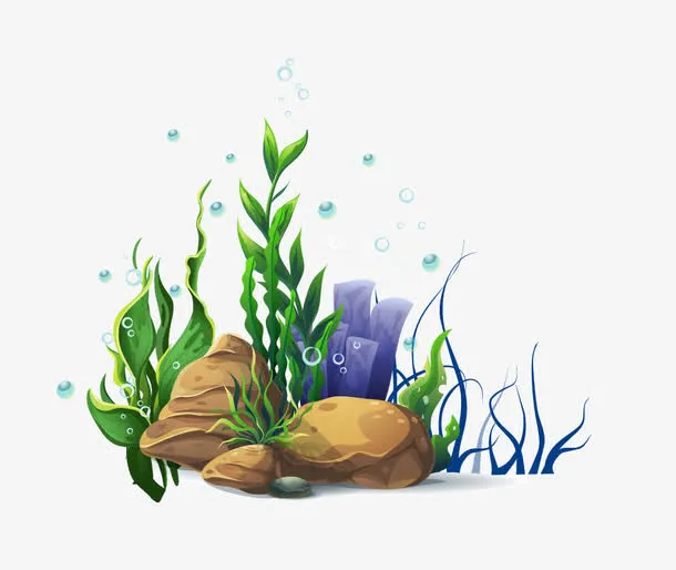 卡通水草免抠