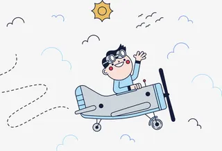 卡通飞行员矢量免抠