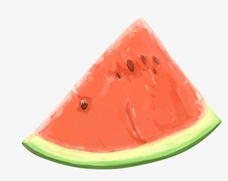 手绘西瓜免抠