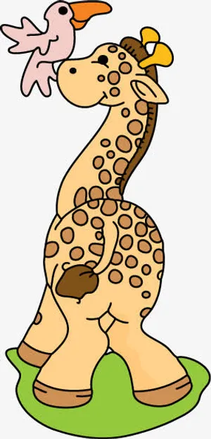 卡通长颈鹿免抠