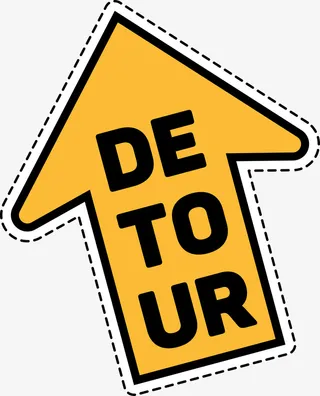 简约卡通箭头贴纸免抠