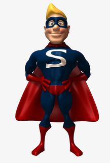 叉腰的超人免抠