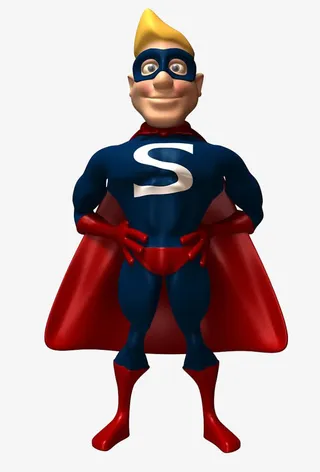 叉腰的超人免抠