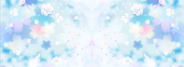 时尚花纹花瓣清新背景banner