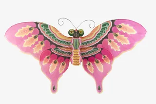 彩色手绘蝴蝶风筝免抠