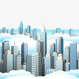 云雾里的城市免抠 云雾里的城市免抠