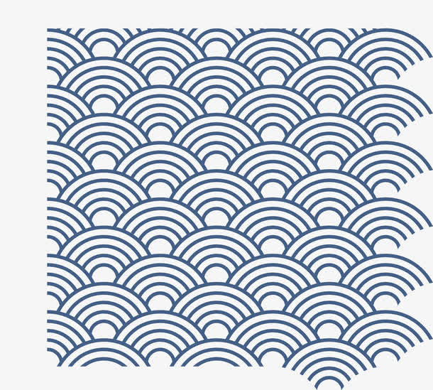 海浪古代窗纹纹理免抠