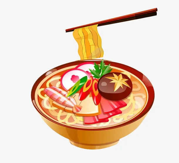 手绘拉面免抠