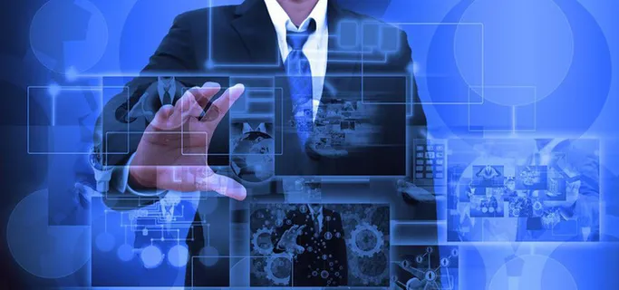 科技感触摸屏幕素材高清