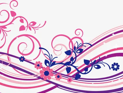 紫色小花矢量图片免抠