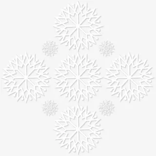 白色美丽雪花免抠