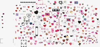 各类桃心矢量免抠